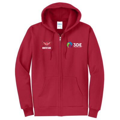 3DE North Side - Core Fleece Full Zip Hooded Sweatshirt Thumbnail