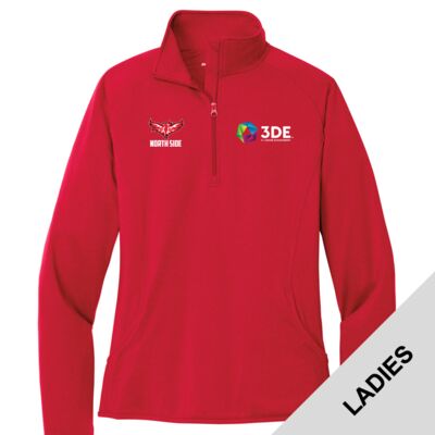 3DE North Side - Ladies Sport Wick ® Stretch 1/2 Zip Pullover Thumbnail