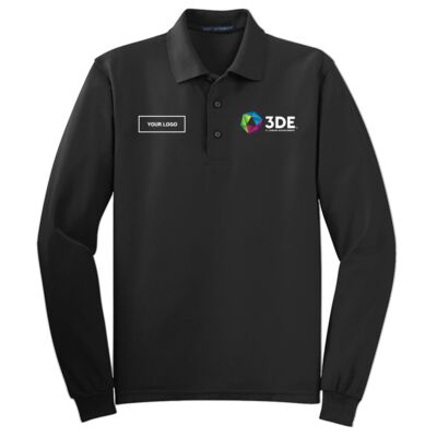 3DE Custom - Silk Touch Long Sleeve Polo Thumbnail