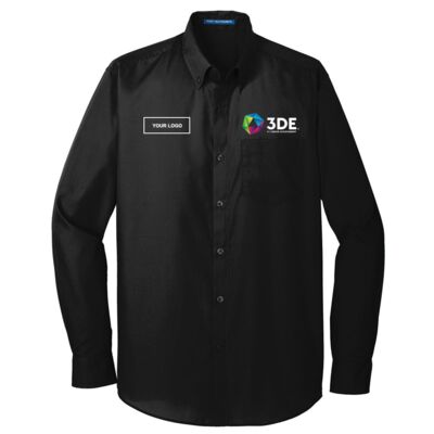 3DE Custom - Long Sleeve Carefree Poplin Shirt Thumbnail