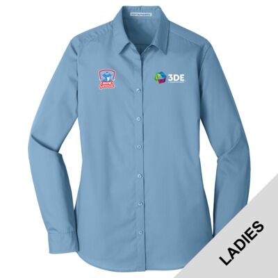 3DE Wayne - Ladies Long Sleeve Carefree Poplin Shirt Thumbnail