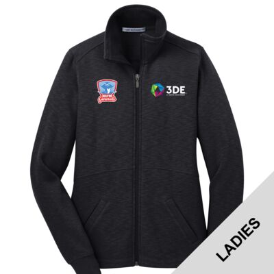 3DE Wayne - Ladies Slub Fleece Full Zip Jacket Thumbnail