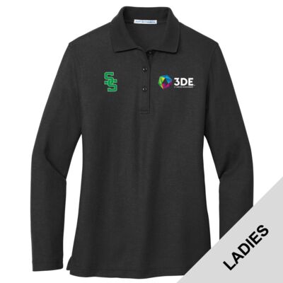 3DE South Side - Ladies Silk Touch Long Sleeve Polo Thumbnail