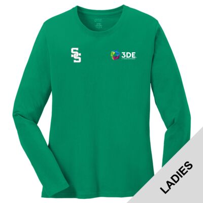 3DE South Side - Ladies Long Sleeve Core Cotton Tee Thumbnail