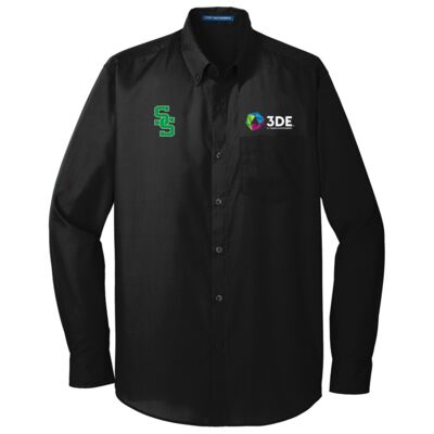 3DE South Side - Long Sleeve Carefree Poplin Shirt Thumbnail
