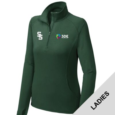 3DE South Side - Ladies Sport Wick ® Stretch 1/2 Zip Pullover Thumbnail