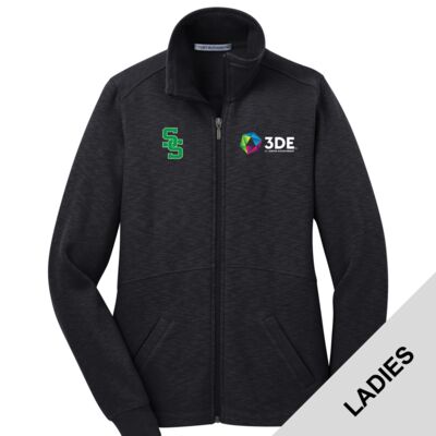 3DE South Side - Ladies Slub Fleece Full Zip Jacket Thumbnail