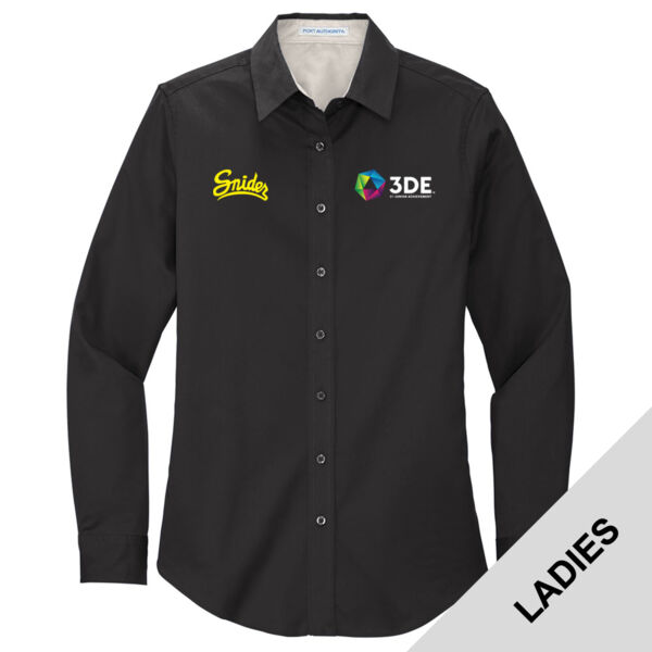L608 - EMB - J248E002 Left Chest / S217E004 Right Chest - Snider Ladies Long Sleeve Dress Shirt Thumbnail