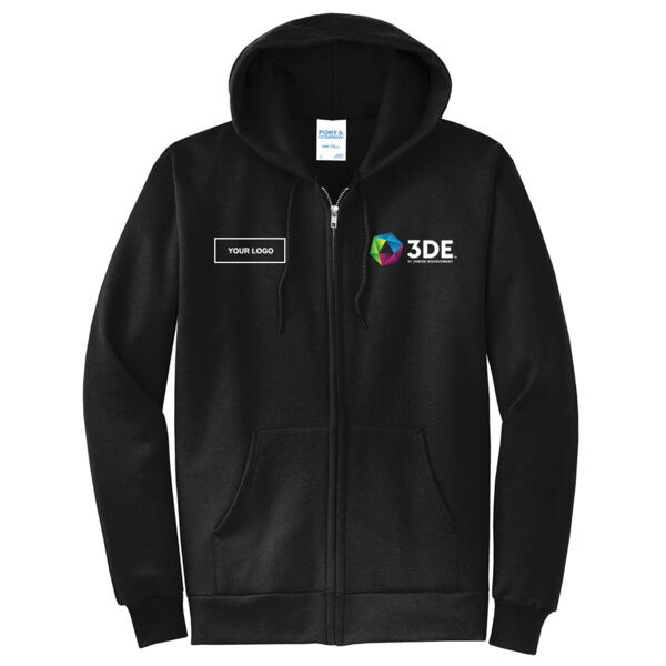 PC78ZH - EMB - J248E002 Left Chest - 3DE Full Zip Hoodie Thumbnail