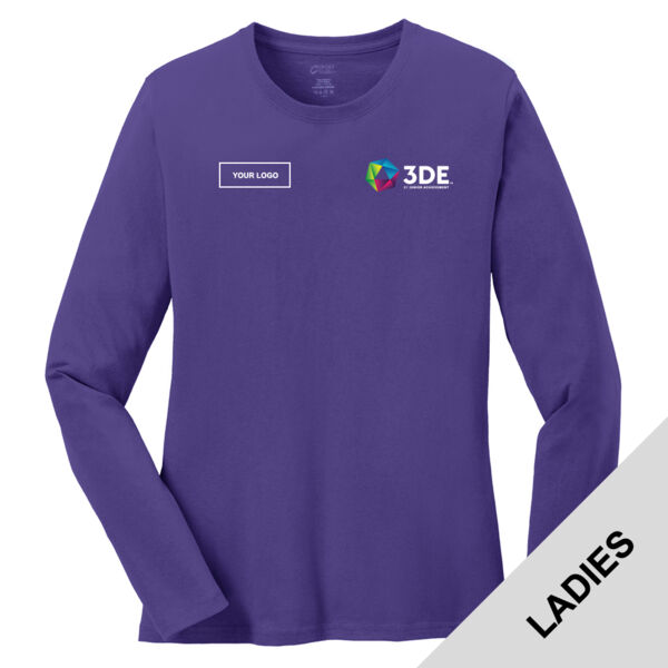 LPC54LS - EMB - J248E002 Left Chest - 3DE Ladies Long Sleeve T-Shirt Thumbnail