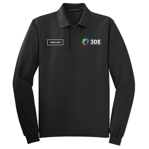K500LS - EMB - J248E002 Left Chest - 3DE Long Sleeve Pique Polo Thumbnail