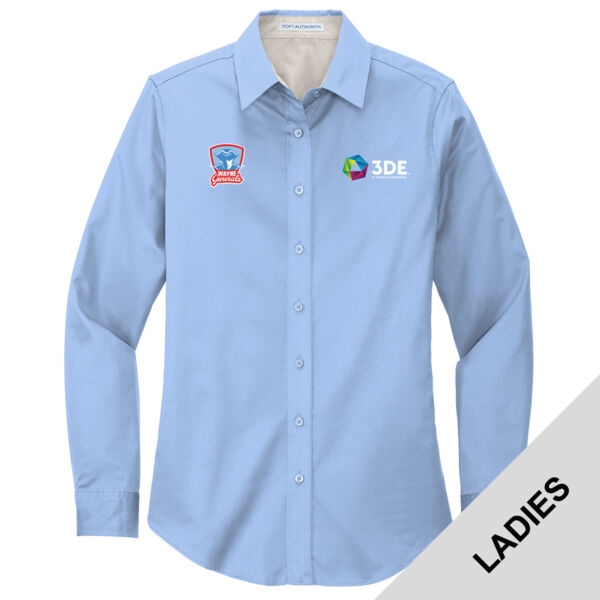 L608 - EMB - J248E002 Left Chest / W221E004 Right Chest - Wayne Ladies Long Sleeve Dress Shirt Thumbnail
